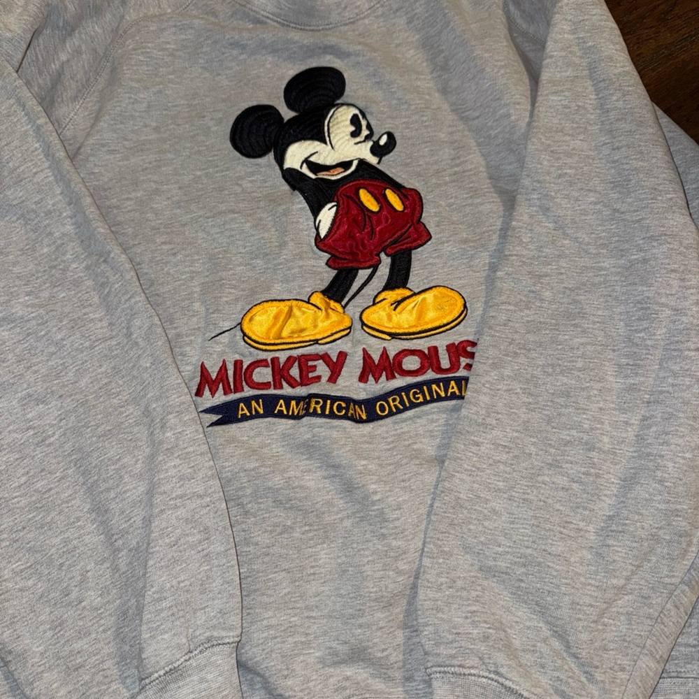 Vintage Mickey Mouse Gray Sweatshirt